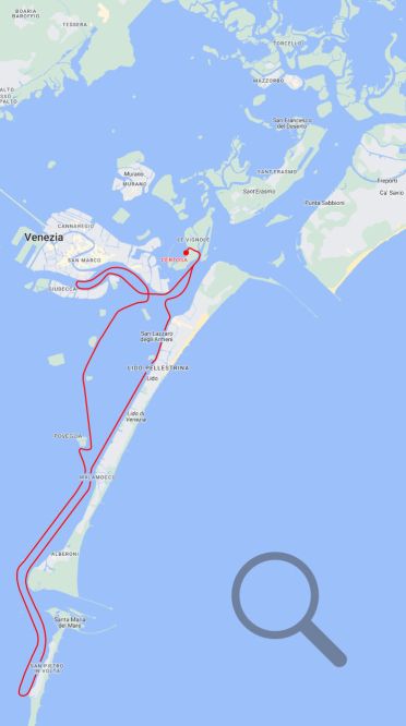 mappa: Dalla Certosa a Pellestrina