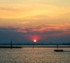 Laguna di Venezia al tramonto